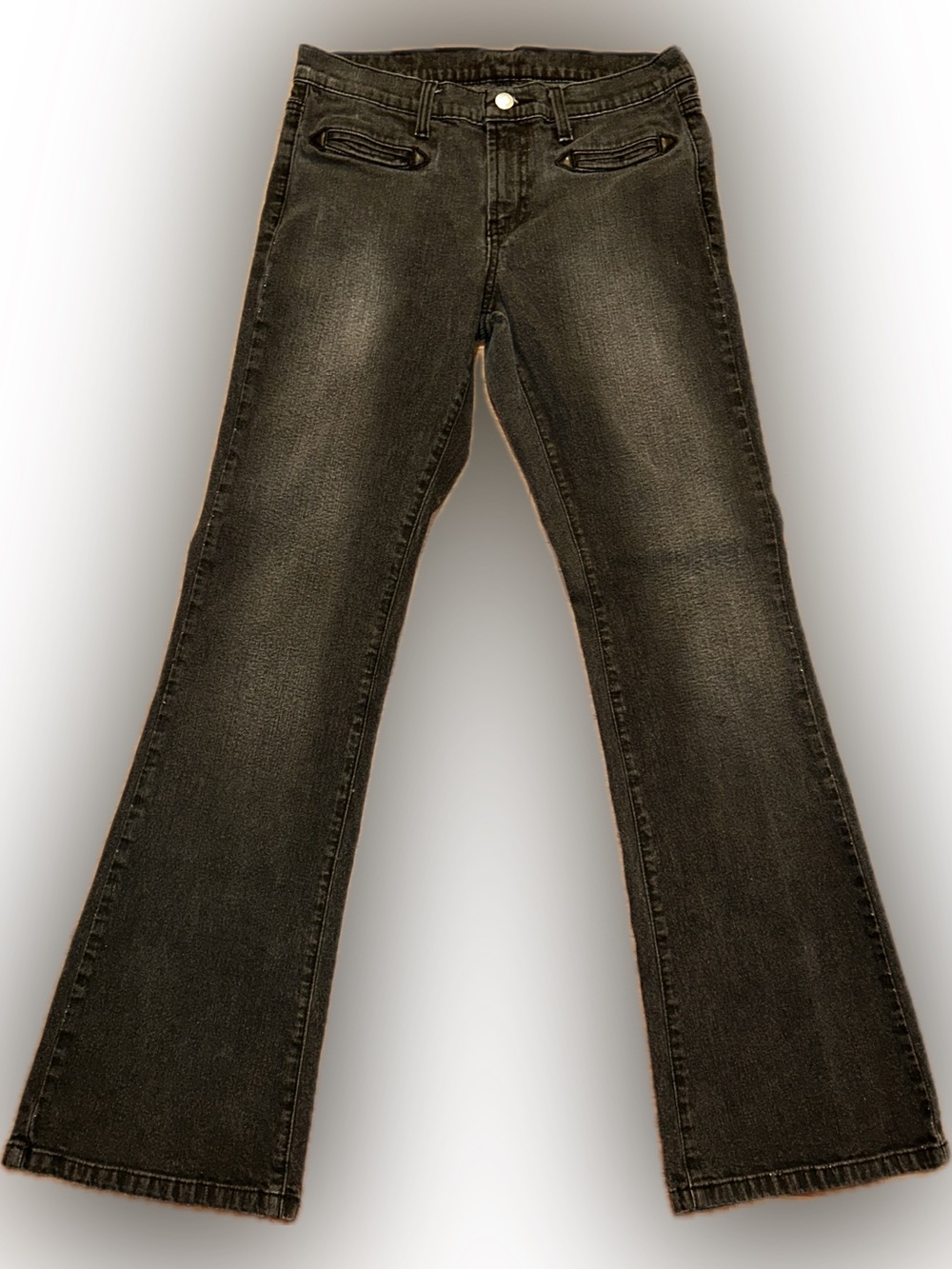 Polo Jeans Co Ralph Lauren Y2K Low Rise Dark Gray Flare Bootleg Jeans 8 x 32